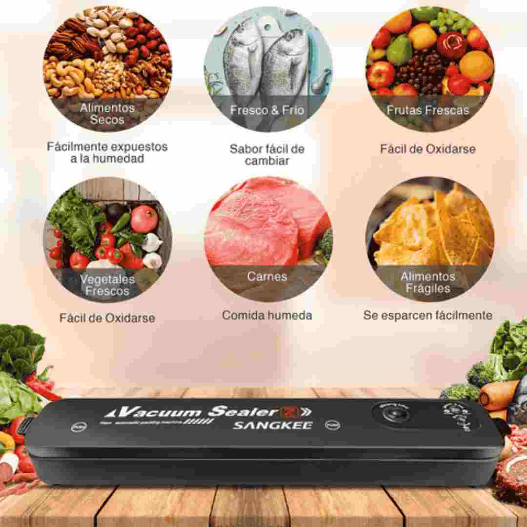 Selladora al Vacío Mantén tus alimentos frescos🥩🥗 (incluye bolsas de Regalo)