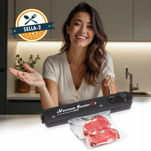 Selladora al Vacío Mantén tus alimentos frescos🥩🥗 (incluye bolsas de Regalo)