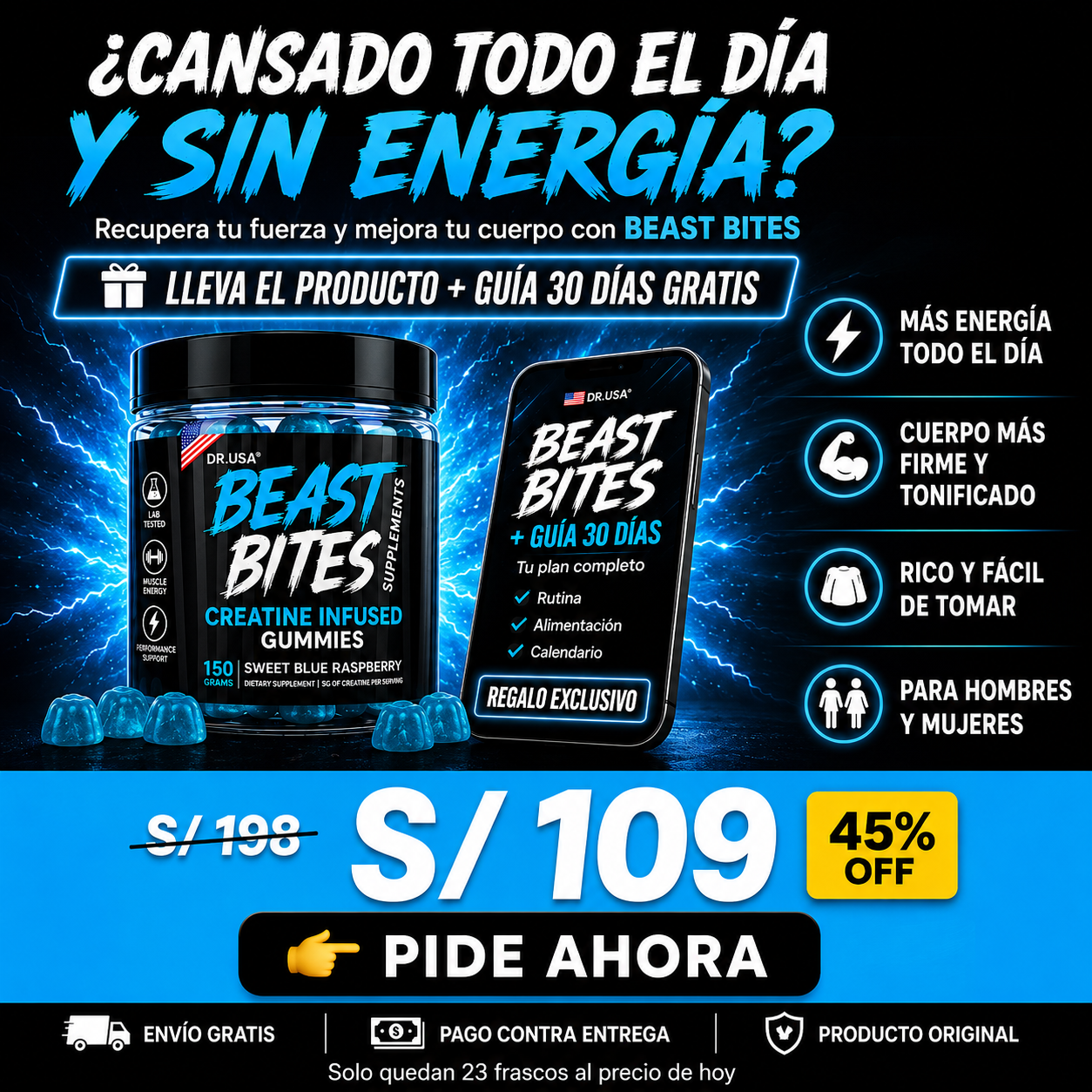 GOMITAS BEAST + GUÍA GRATIS 🎁 Más energía y mejor cuerpo.
