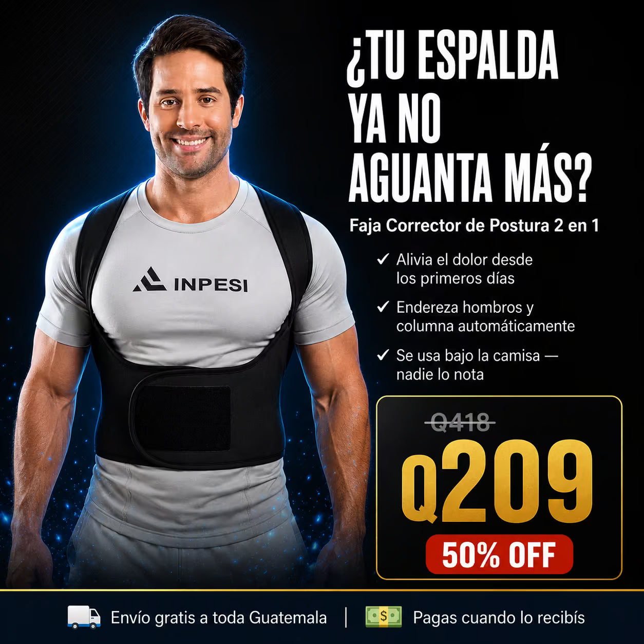 OrthoFix™ Faja Corrector de Postura Original 2 en 1