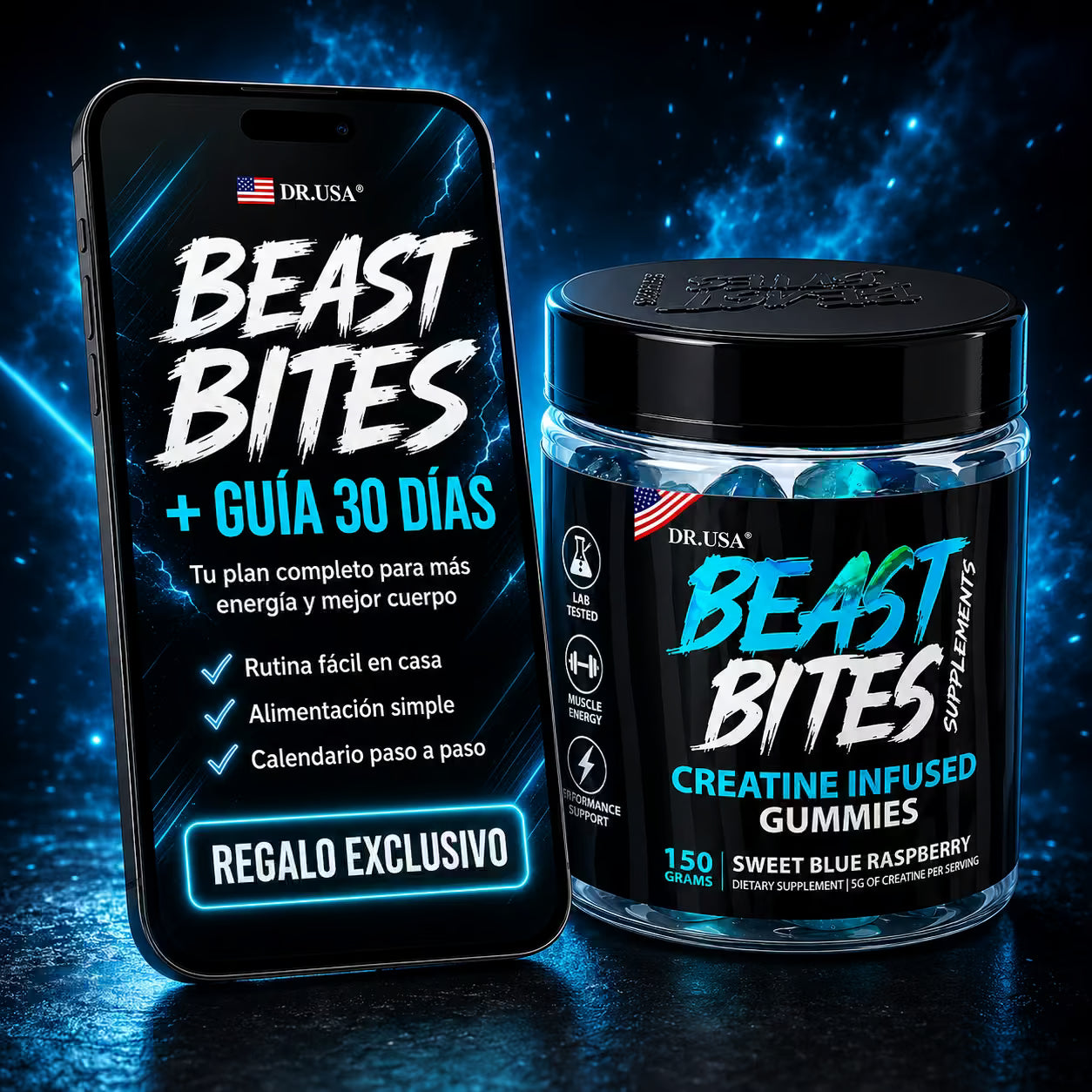 GOMITAS BEAST + GUÍA GRATIS 🎁 Más energía y mejor cuerpo.