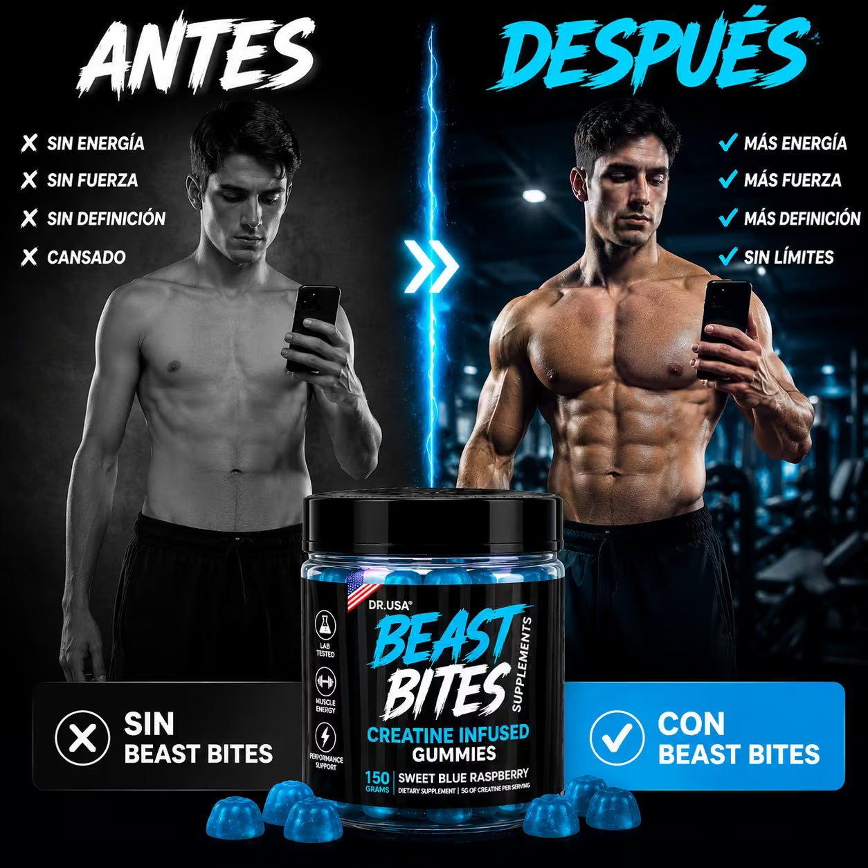GOMITAS BEAST + GUÍA GRATIS 🎁 Más energía y mejor cuerpo.