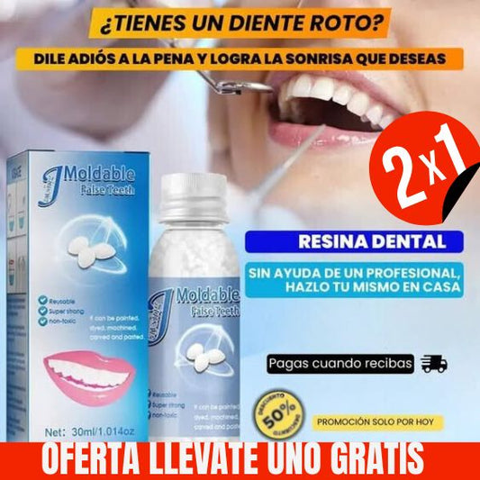 Dientes postizos moldeables FALSE TEETH® 2x1 llevate otro de regalo🎁