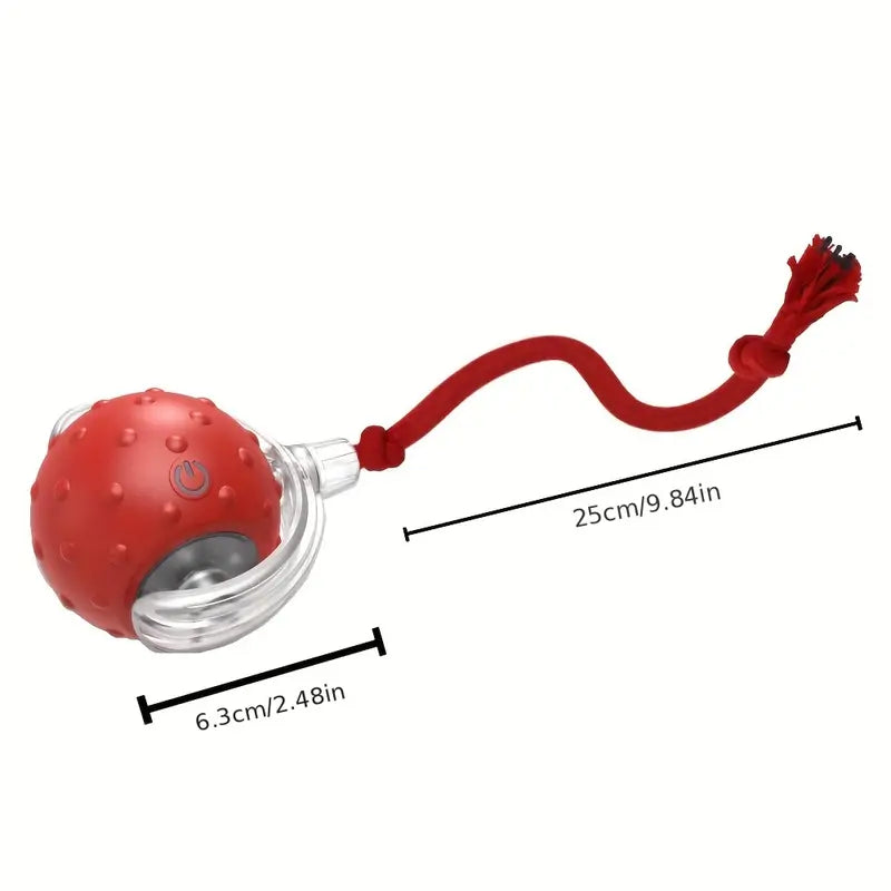 Pelota de juego interactiva con cola para gatos